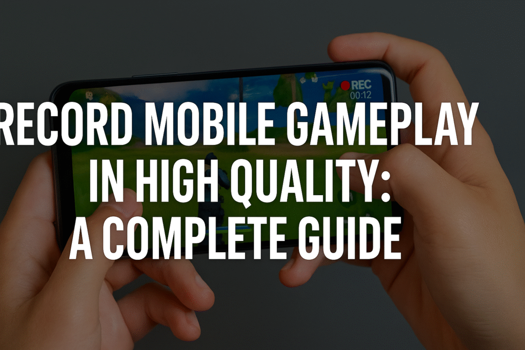 How to Record Mobile Gameplay in High Quality: A Complete Guide